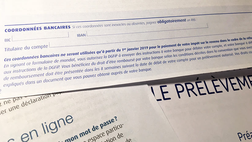 Les documents pour réalisé un prélèvement automatique.